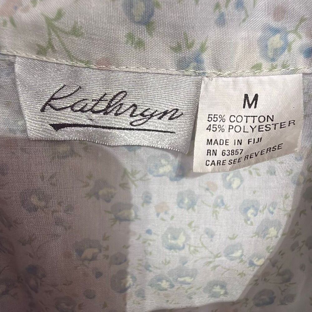 Kathryn EUC 90s Vintage Nightshirt Nightgown Oversized Button-Front Breathable - Picture 5 of 5